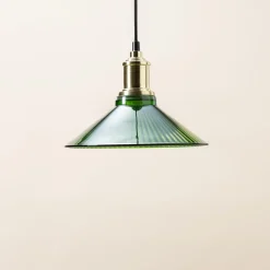 Taklampa Viola grön glas 25 cm Northlight