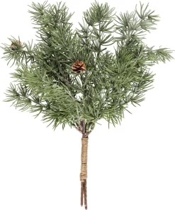 Tallris, dekoration med jutesnöre och kottar, 37 cm