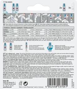 Tesa självhäftande spik canvas, 2-pack