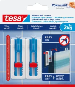 Tesa självhäftande spik canvas, 2-pack