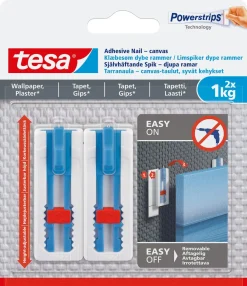 Tesa självhäftande spik canvas, 2-pack