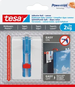 Tesa självhäftande spik canvas, 2-pack