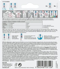 Tesa självhäftande spik canvas, 2-pack