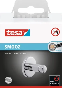 Tesa Smooz handdukskrok självhäftande, krom