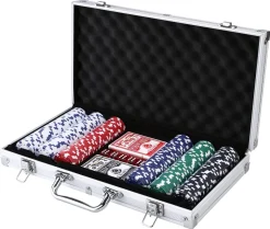 Texas Hold’em Pokerset med väska, 300 marker