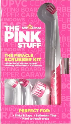 The Pink Stuff Miracle Scrubber Kit borste, batteri