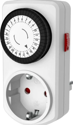 Timer eluttag inomhus mini vit, 100 x 52 mm.