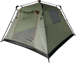 Tält 4 personer Quick-up, 2,4 × 2,1 m, grön