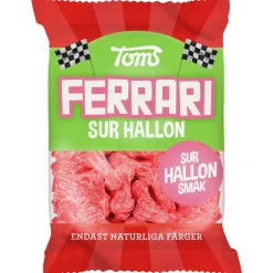Toms Ferrari vingummi hallonsmak små bilar