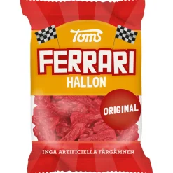 Toms Ferrari vingummi hallonsmak små bilar
