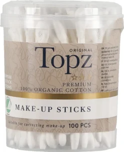 Topz Original Make Up Sticks bomullspinnar, 100-pack