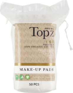 Topz Original Square Make-Up Pads bomullspads, 50-pack