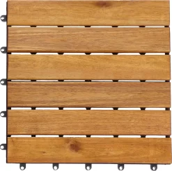 Trall balkong trä, golvplattor 30 x 30 cm, 4-pack