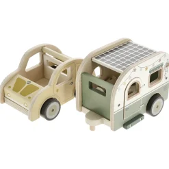 Träbil med husvagn och tillbehör, från 3 år