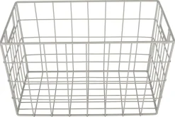 Trådkorg beige metall