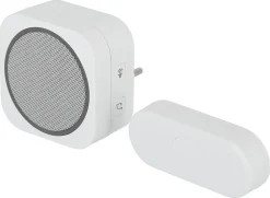 Trådlös dörrklocka med tryckknapp, plug in, 230 V