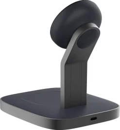 Trådlös magnetisk Qi2 laddare iPhone och AirPods, svart
