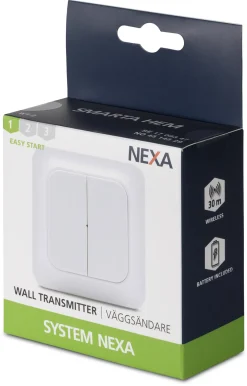 Trådlös väggströmbrytare Nexa WT-1/WT-2