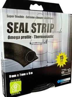 Tätningslist Omega-profil svart, 1-7 mm, Stokvis Tapes