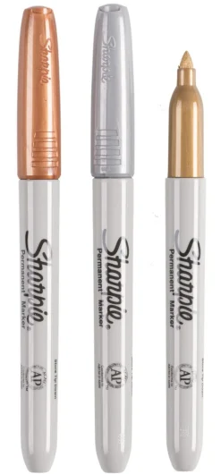 Tuschpennor Sharpie Metallic Fine, 3-pack