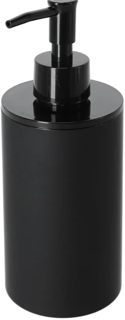 Tvålpump i plast, mattsvart, 350 ml
