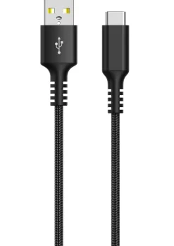 Tygklädd USB C kabel 1,5m USB-A till USB-C Clas Ohlson