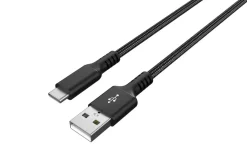 Tygklädd USB C kabel 3m USB-A till USB-C Clas Ohlson