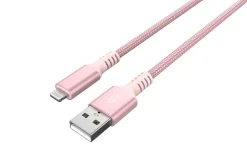 Tygklädd USB-A till Lightning laddkabel för iPhone 3m Clas Ohlson