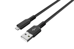 Tygklädd USB-A till Lightning laddkabel för iPhone 3m Clas Ohlson