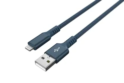 Tygklädd USB-A till Lightning laddkabel för iPhone 3m Clas Ohlson