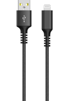 Tygklädd USB-A till Lightning laddkabel för iPhone 1,5m Clas Ohlson