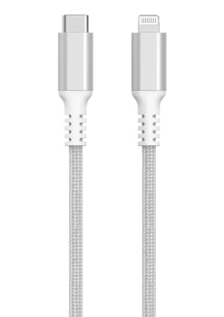 Tygklädd USB-C till Lightning laddkabel för iPhone 3m Clas Ohlson