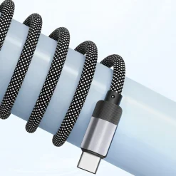 Tygklädd USB-C till USB-C laddkabel 1 m, magnetisk