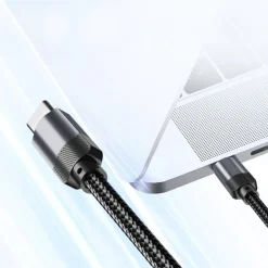 Tygklädd USB-C till USB-C laddkabel 1 m, magnetisk