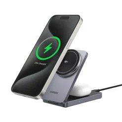 Ugreen 2-in-1 MagSafe trådlös laddare, 15 W