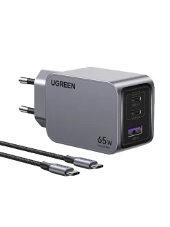 Ugreen Nexode Pro USB-C laddare 65 W 3 portar, GaN
