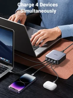 Ugreen Nexode USB-C bordsladdare 100 W 4 portar, GaN