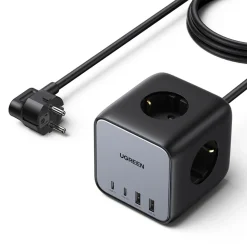 Ugreen Diginest Cube grenuttag och laddare USB-C, USB-A