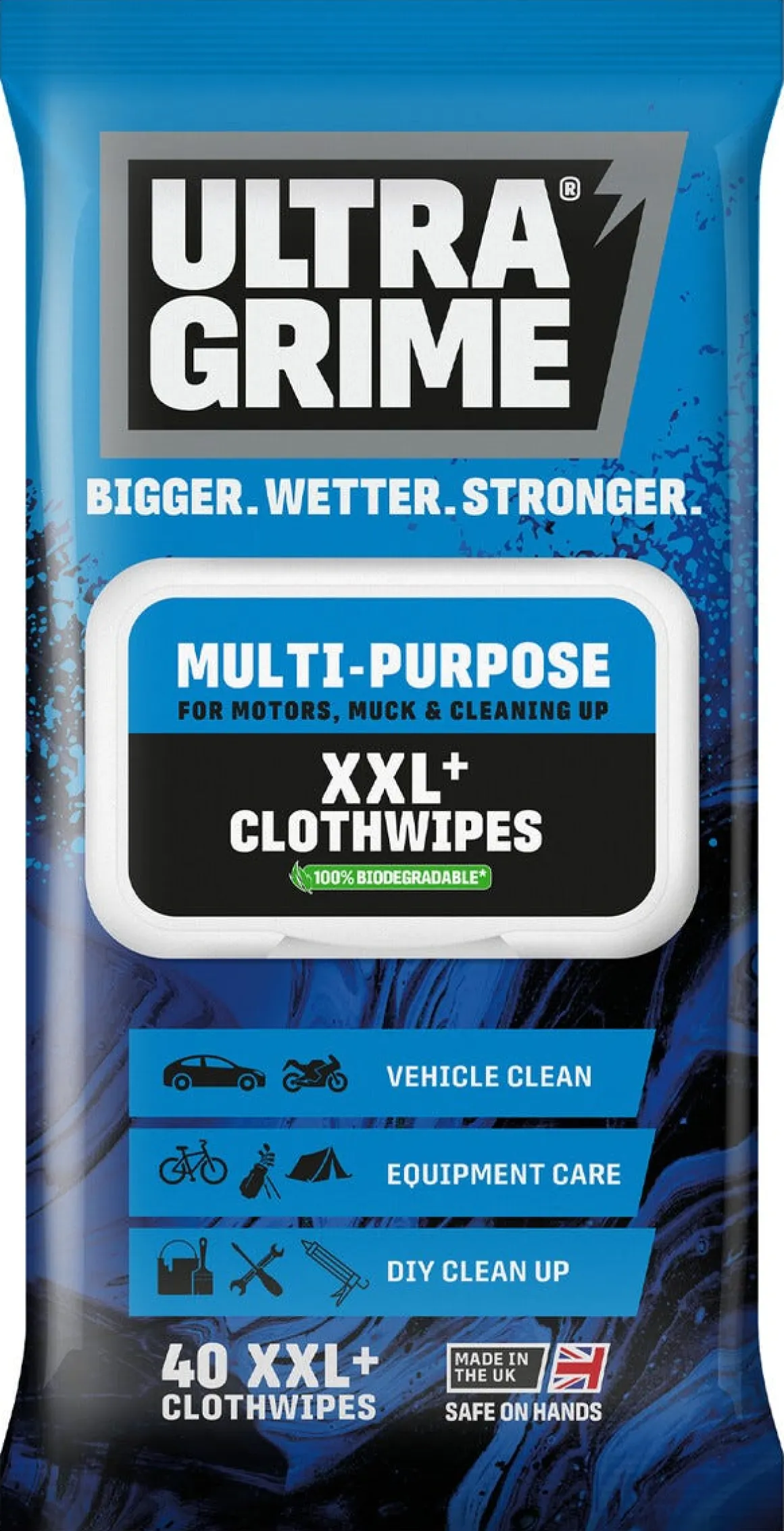 UltraGrime Multi-Purpose XXL wipes rengöring, 40-pack