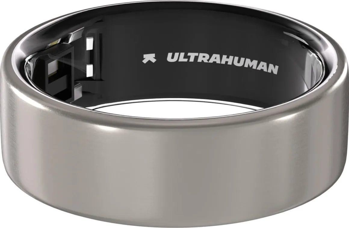 Ultrahuman Ring Air smart ring, Raw Titanium