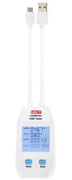 UNI-T UT658DUAL USB-testare med datalagring