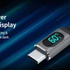 USB-C- till USB-C-kabel med display, 1 m