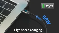 USB-C- till USB-C-kabel med display, 1 m