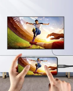USB4-kabel USB-C till USB-C och HDMI 2 m, 240 W