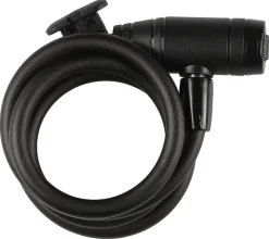 Vajerlås cykel med 2 nycklar och fäste, svart, 10 mm 1 m