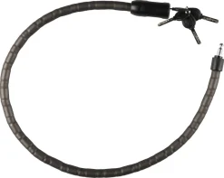 Vajerlås cykel, moped med 4 nycklar, svart, 18 mm 1 m