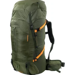 Vandringsryggsäck 60 liter med regnskydd grön