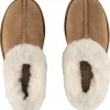 Varma innetofflor mocka dam och herr, beige