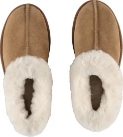 Varma innetofflor mocka dam och herr, beige