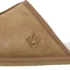 Varma innetofflor mocka herr, beige